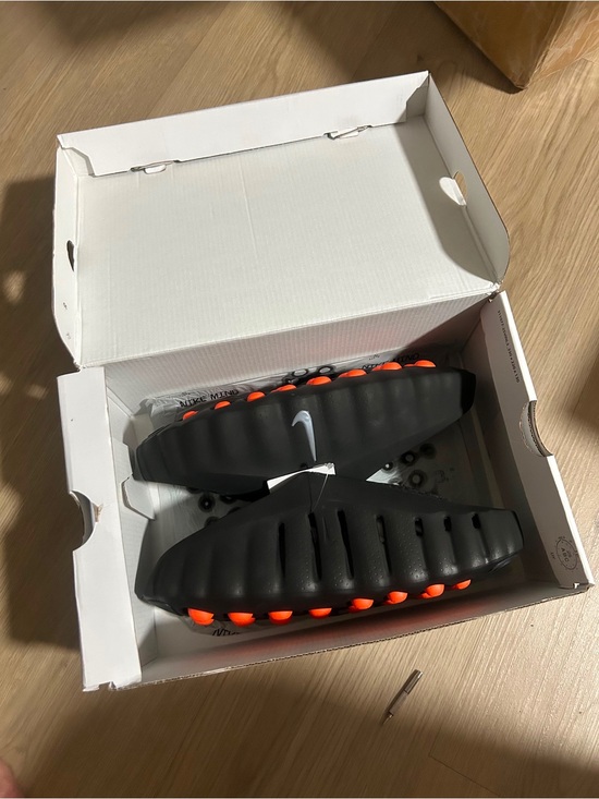 Nike Black Slip-On Foam Runner with Red Insole Dots